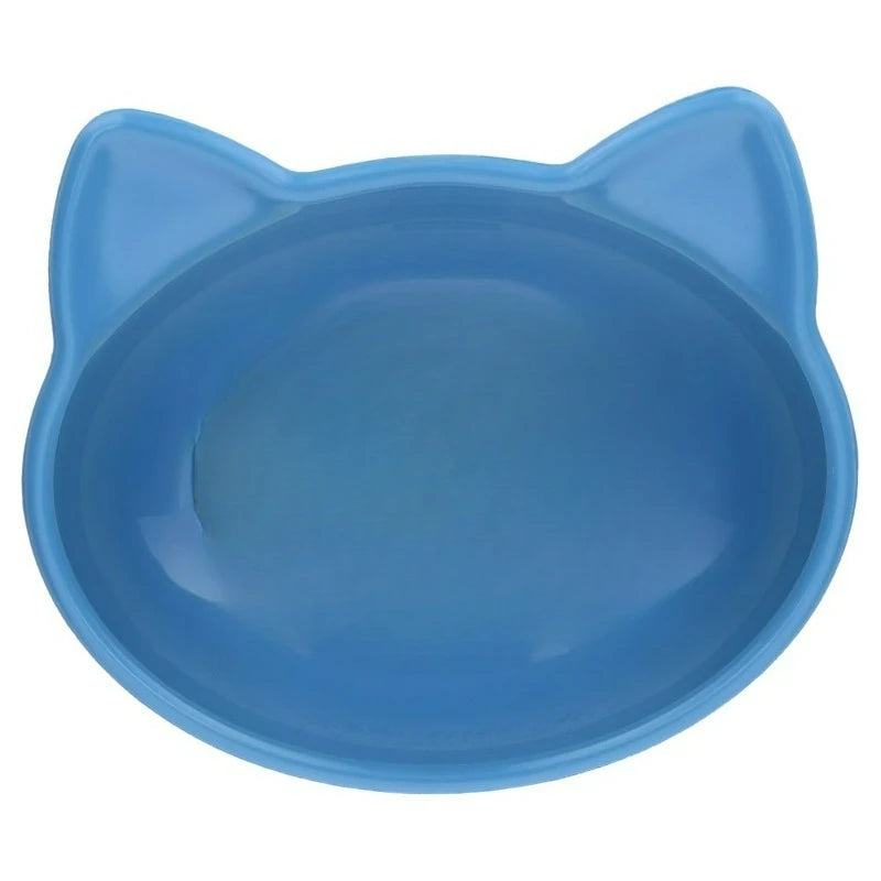 Elevated Plastic Cat Ear Bowl for Comfortable Cat Feeding