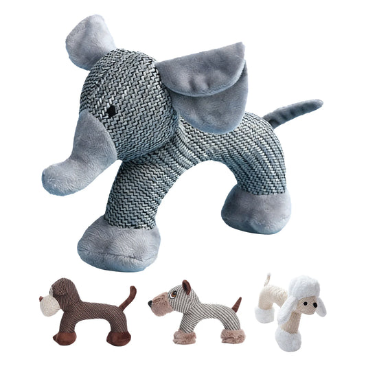 Interactive Squeaky Plush Dog Toy With Cute Animal Design