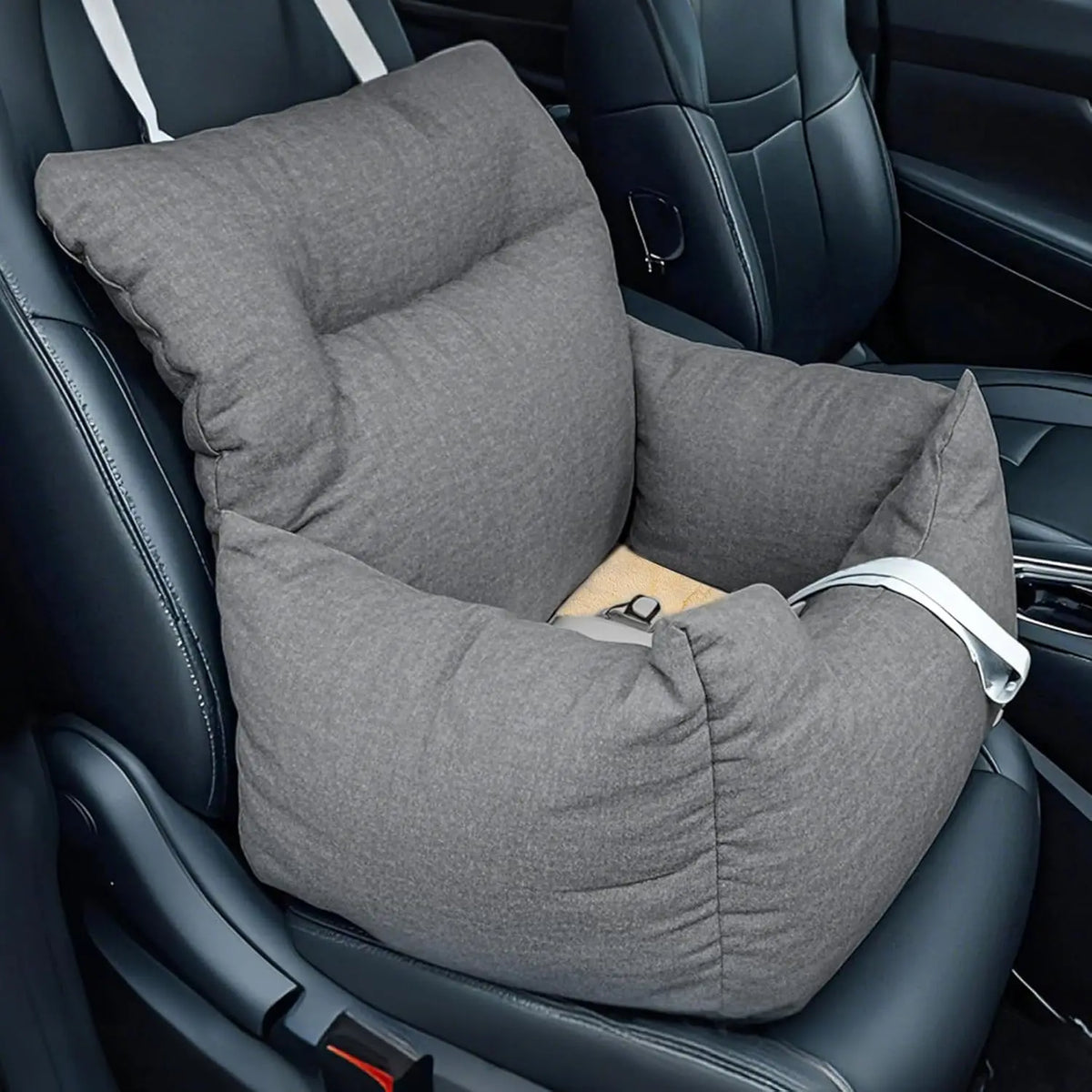 HiMISS Elevated Dog Car Booster Seat Bed With Safety Tether