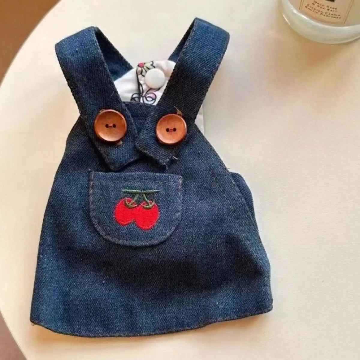 Denim Suspender Skirt Outfit for Dogs, Cats, and Dolls
