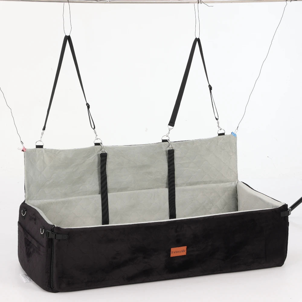 Extra Large Dog Car Seat With Cushion And Safety Leashes