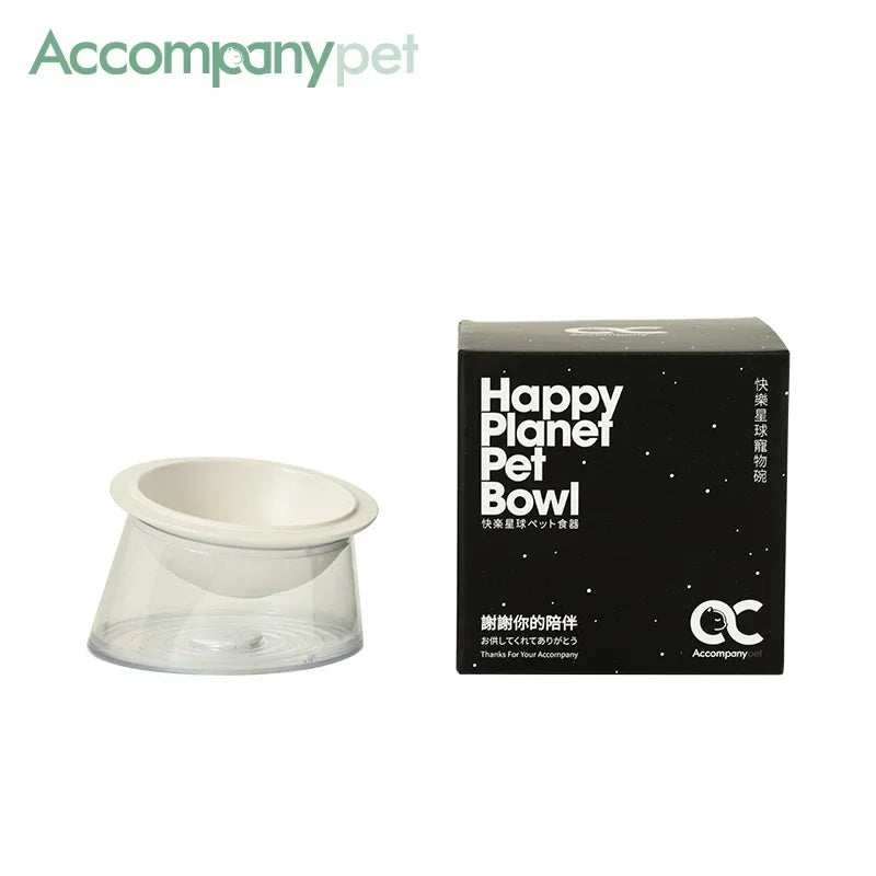 Tilted Raised Cat Bowl Featuring Non Slip Anti Tip Base