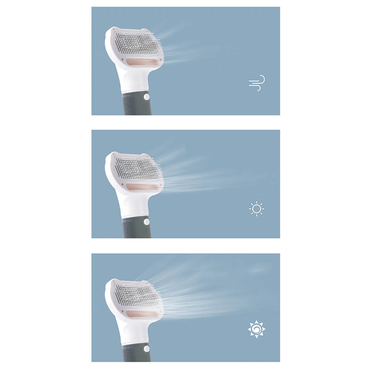 Pet Hair Dryer Brush for Dog and Cat Grooming Tool with Adjustable Temperature