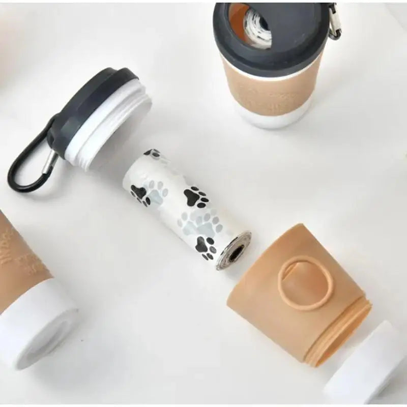 Portable Dog Waste Bag Dispenser With Creative Cup Design