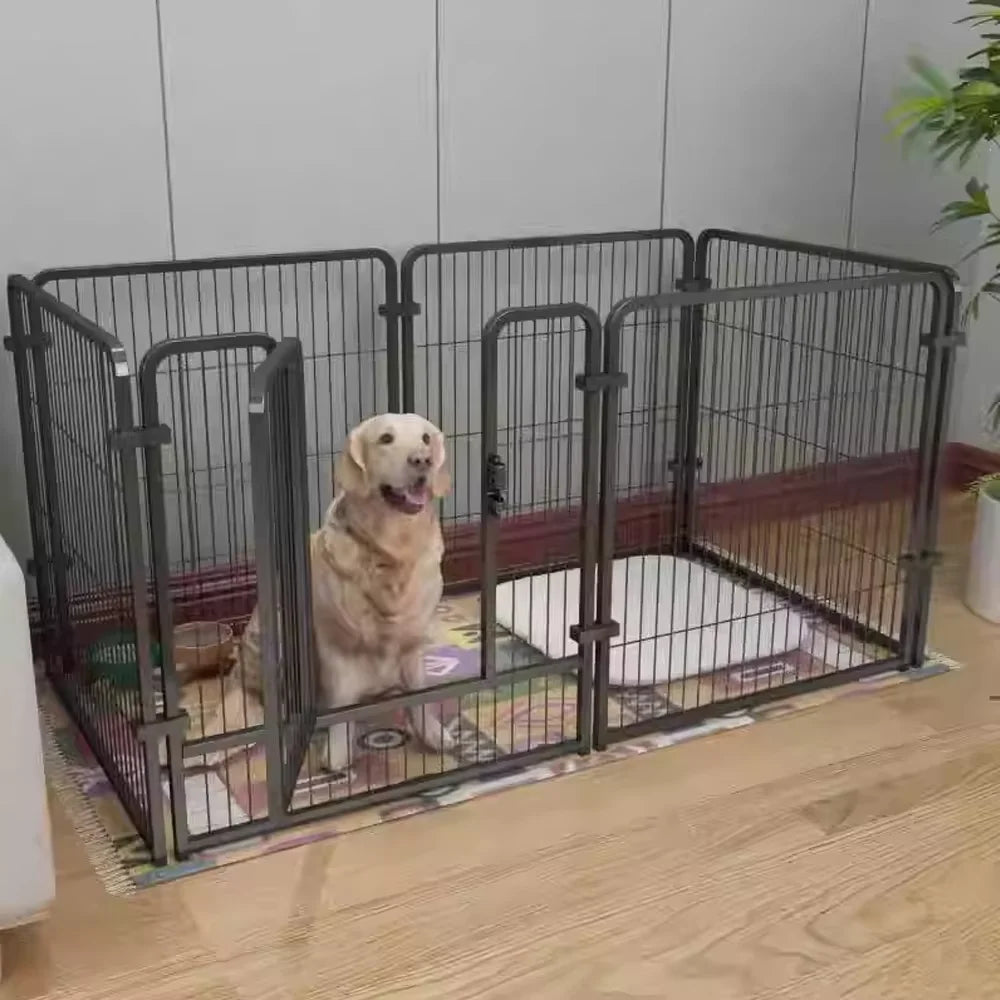 Foldable Stainless Steel Pet Playpen Fence for Dogs and Cats