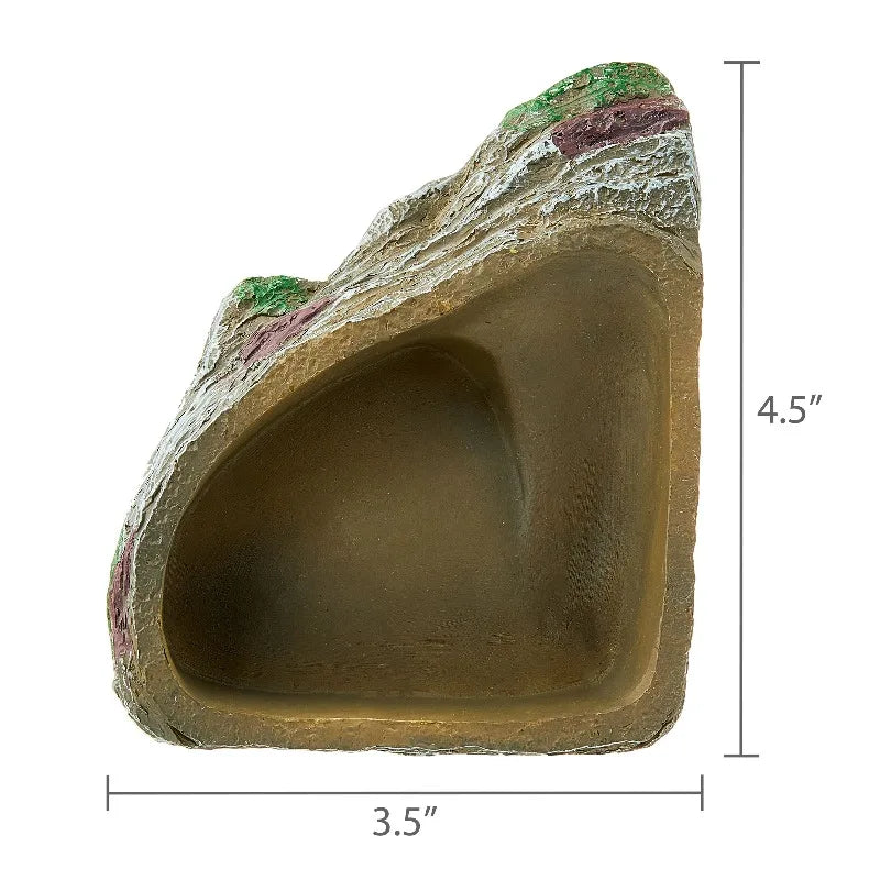 Resin Reptile Terrarium Food And Water Bowl With Angled Steps