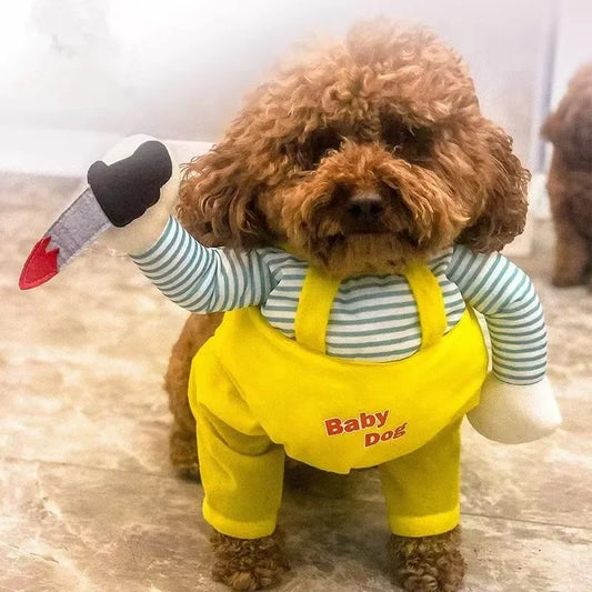 Halloween Chucky Doll Costume Outfit for Dogs and Cats