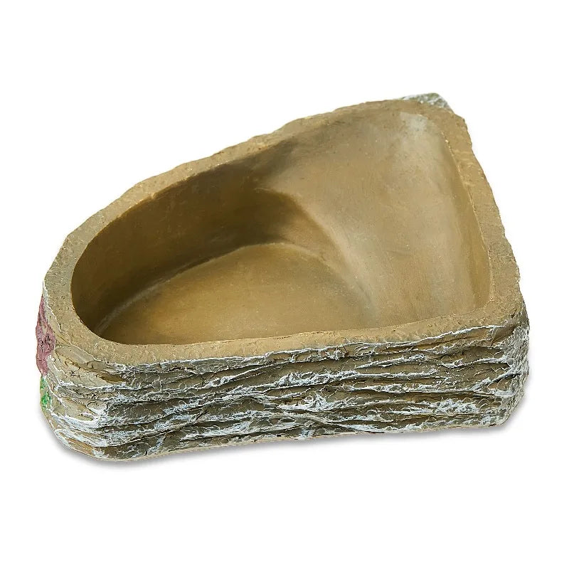 Resin Reptile Terrarium Food And Water Bowl With Angled Steps