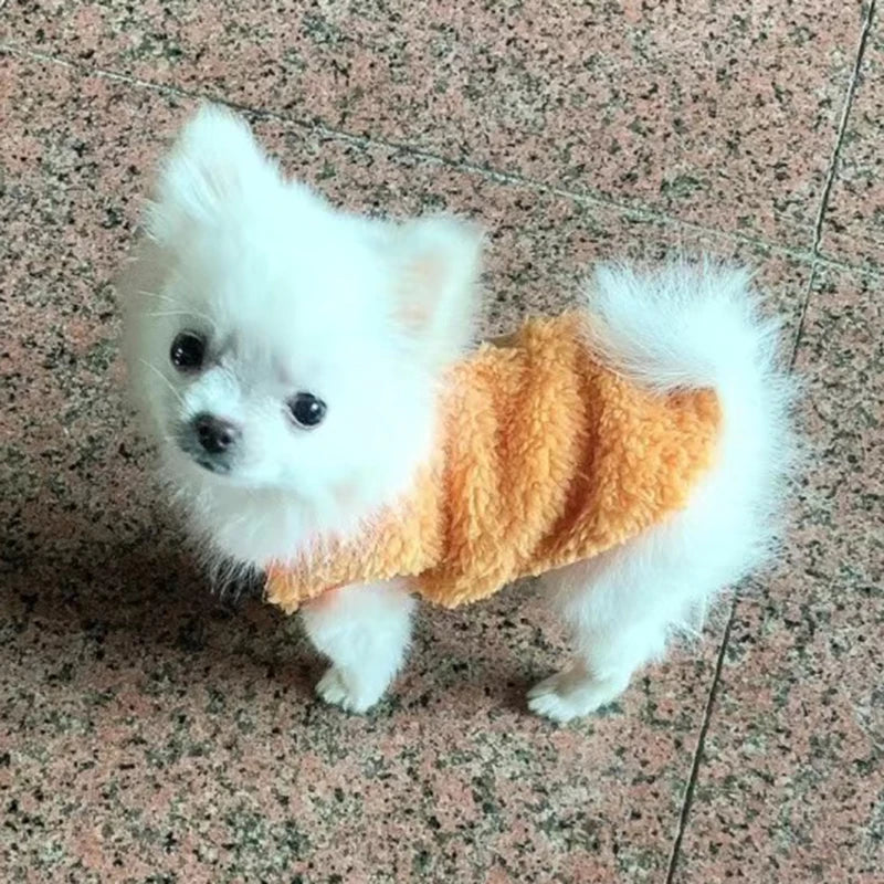 Cute Print Dog Sweater Warm Fleece Pullover For Small Dogs