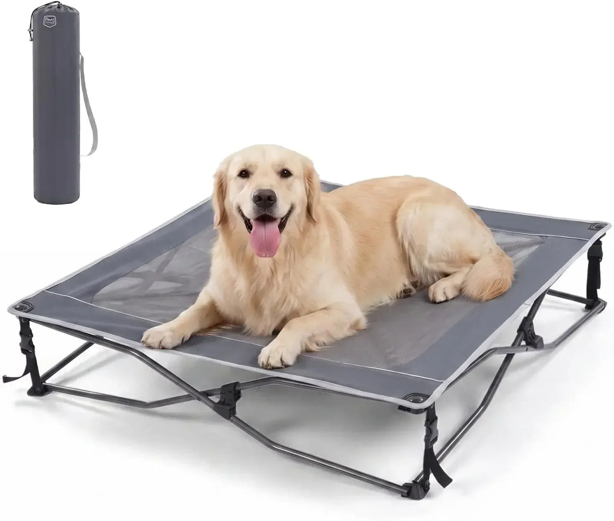 Portable Elevated Cooling Dog Bed With Breathable Mesh