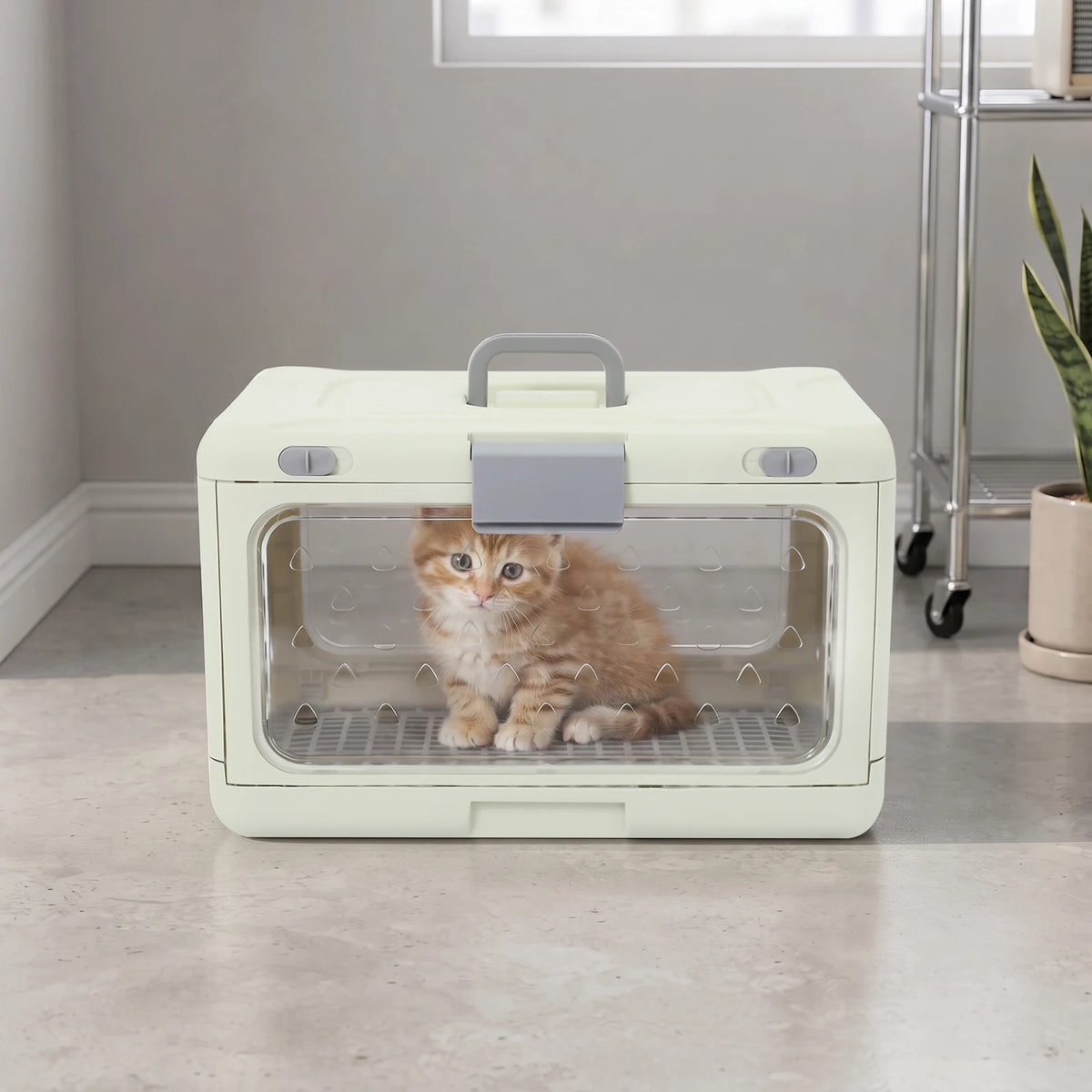 Portable Foldable Pet Carrier Cage for Cats and Small Dogs