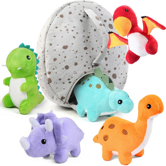Dinosaur Plush Animals With Egg Bag For Kids Birthday Gifts