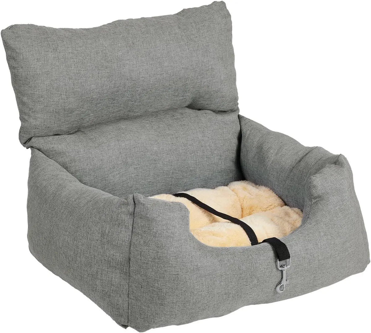 HiMISS Elevated Dog Car Booster Seat Bed With Safety Tether