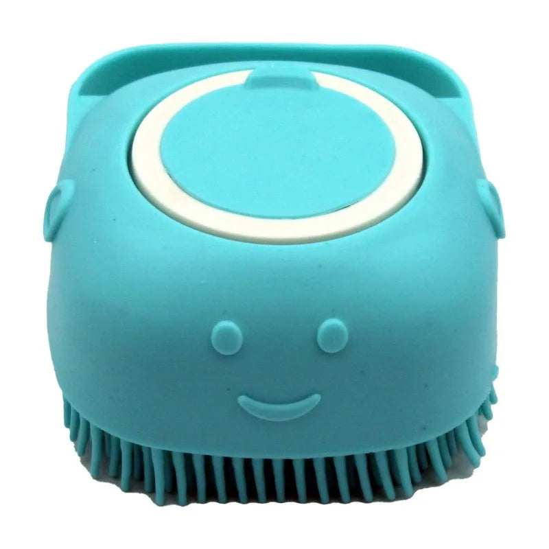 Fillable Pet Bath Massage Grooming Brush For Dogs And Cats