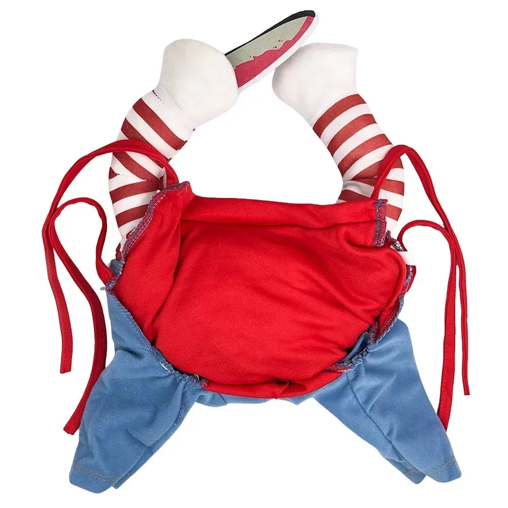 Halloween Chucky Doll Costume Outfit for Dogs and Cats