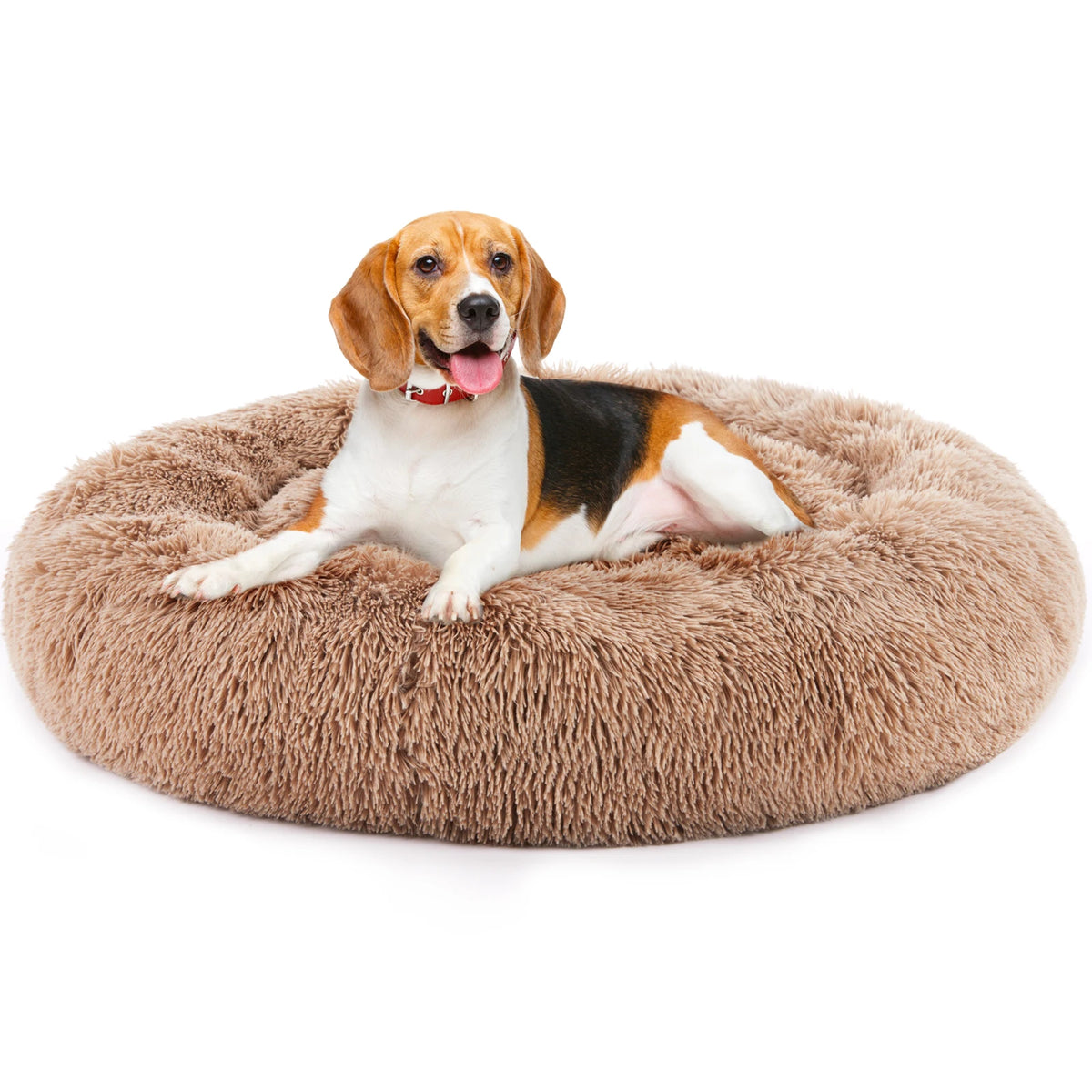 JHK Calming Plush Dog Bed With Washable Anti Slip Comfort