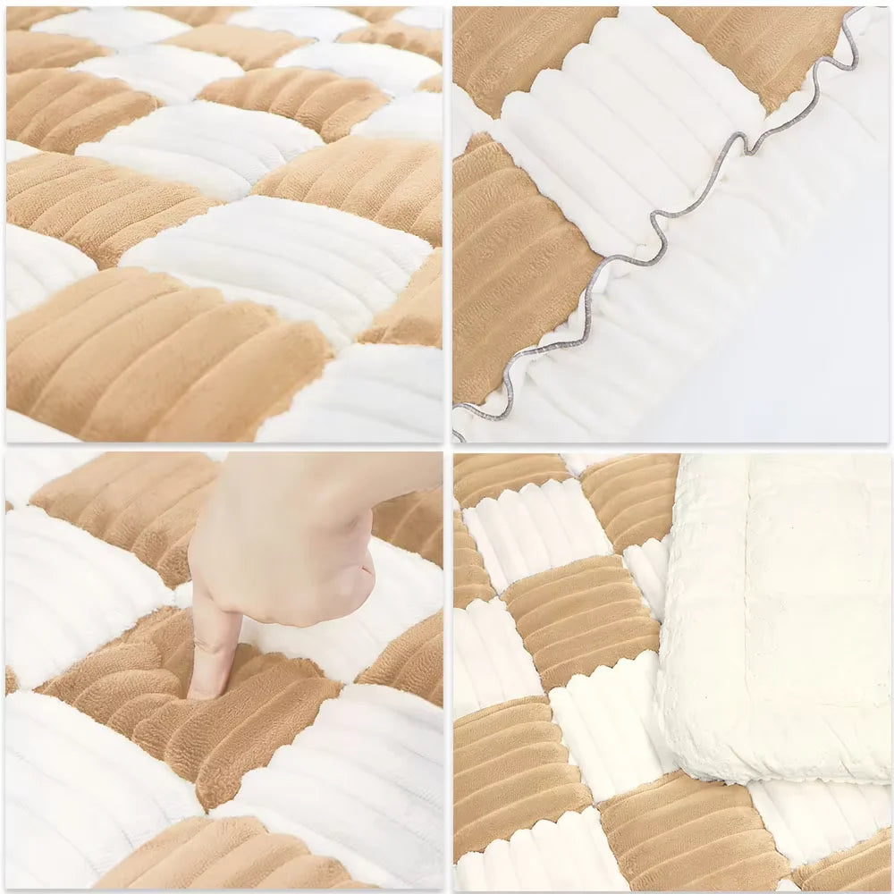 CWV Waterproof Plaid Pet Bed Mat Furniture Protector