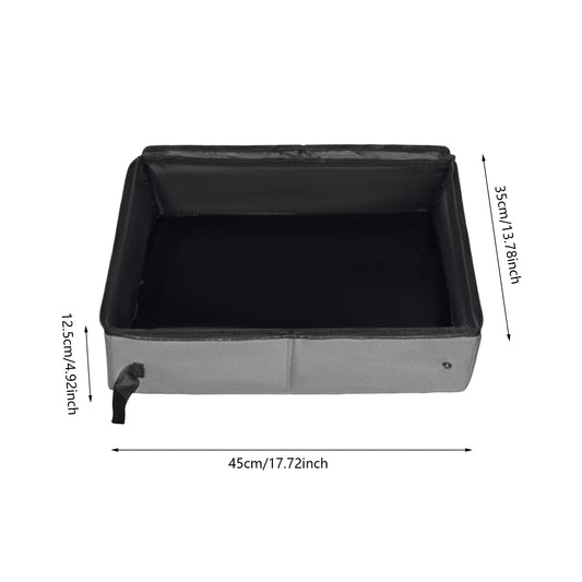 Foldable Cat Litter Box With Lid for Travel and Camping