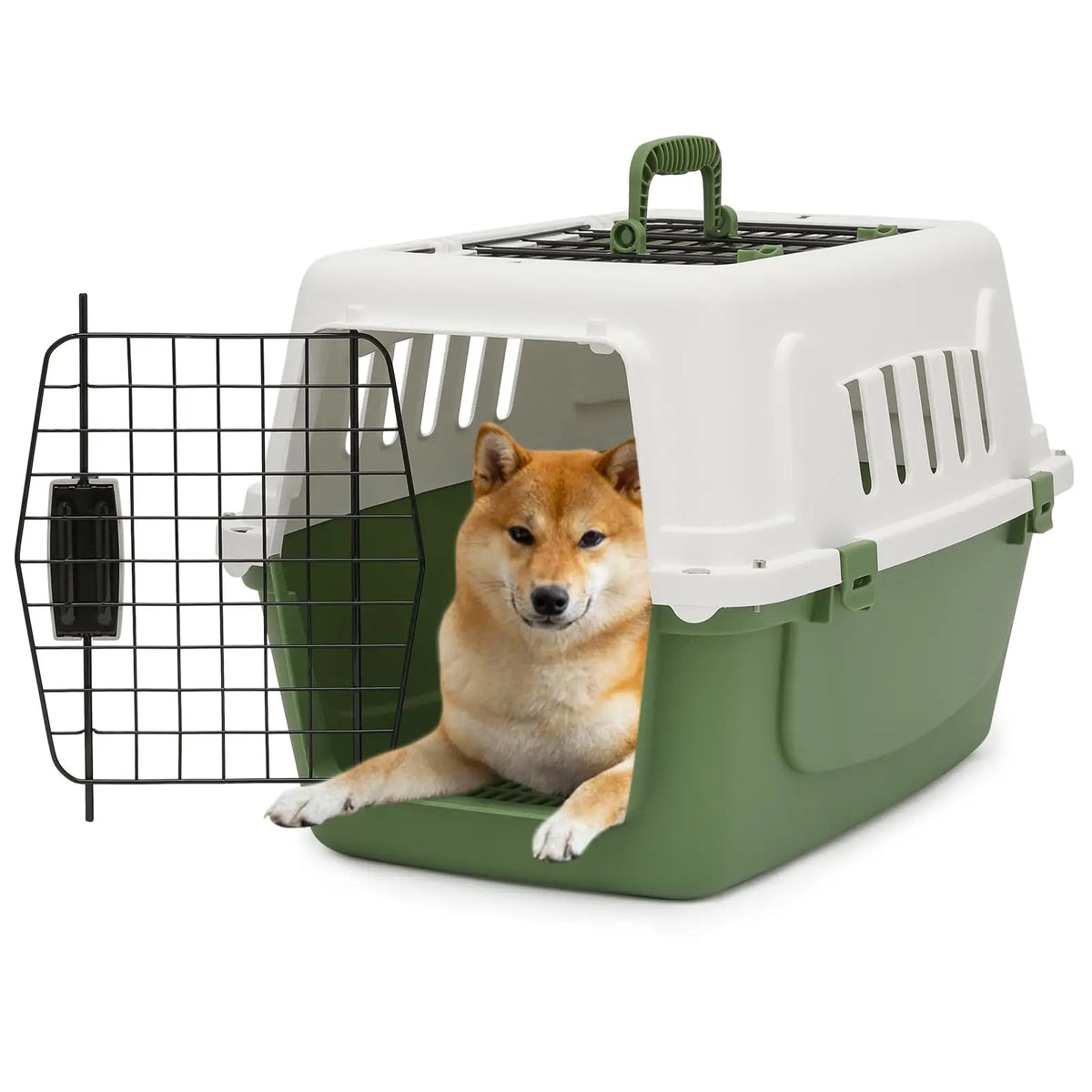 Athena Collection Hard Sided Pet Carrier Two Doors And Ventilation