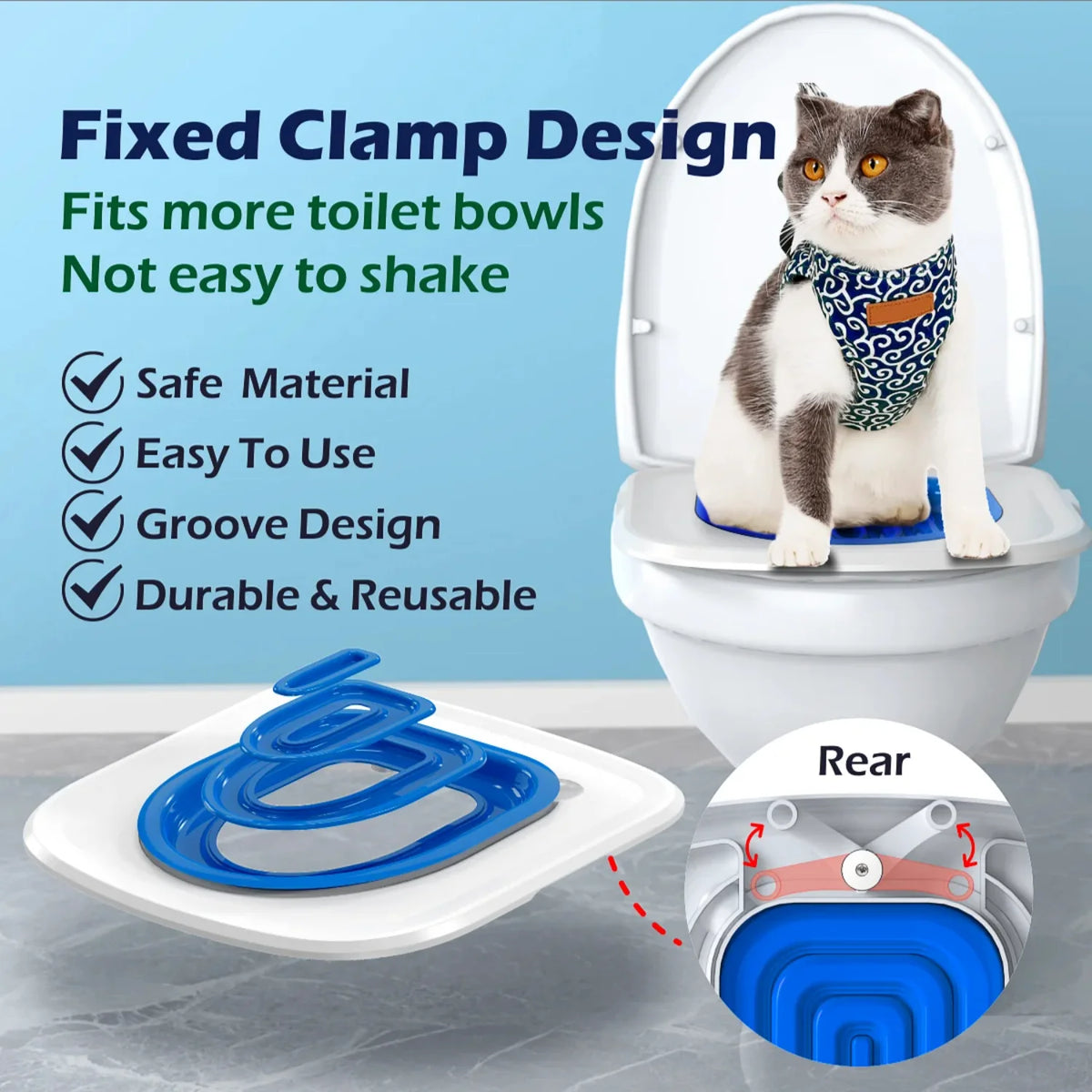 Reusable Cat Toilet Training Litter Box With Simple Installation