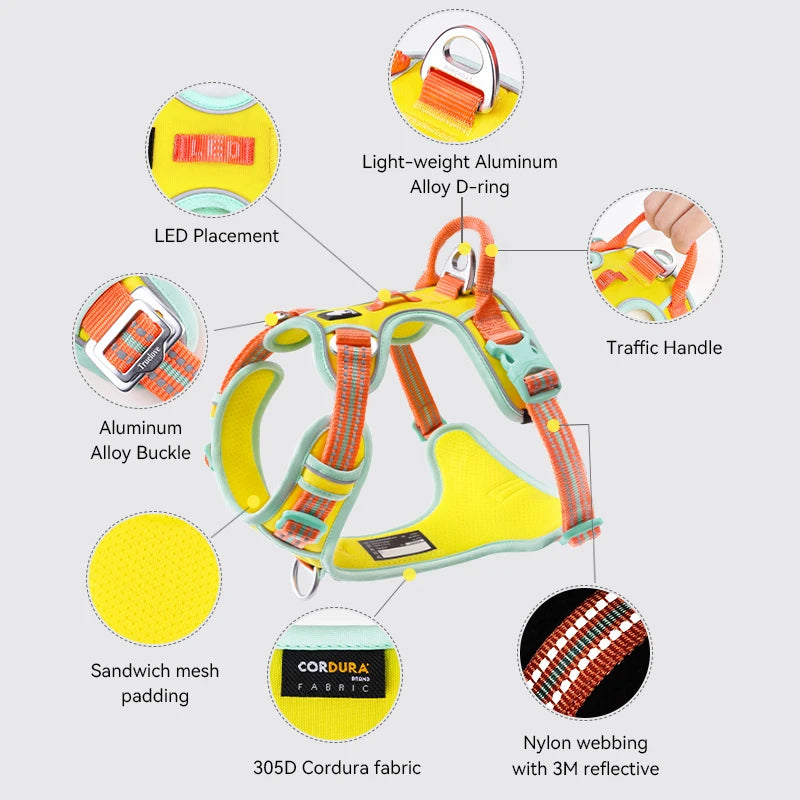 Truelove Reflective No Pull Adjustable Dog Harness for Training