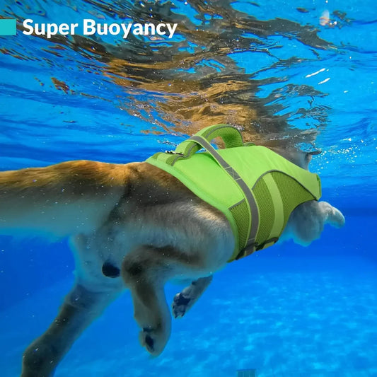 Durable Mesh Dog Life Jacket With Reflective Rescue Handle