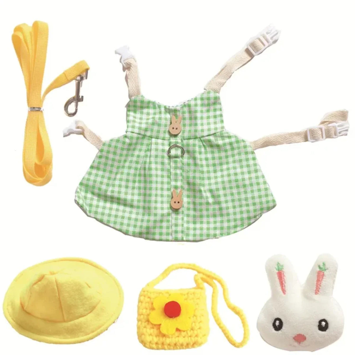 Small Animal Harness Leash Set for Rabbits and Guinea Pigs
