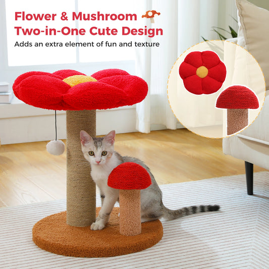 PAWZ Road Cat Scratching Post With Flower Bed And Toy Ball