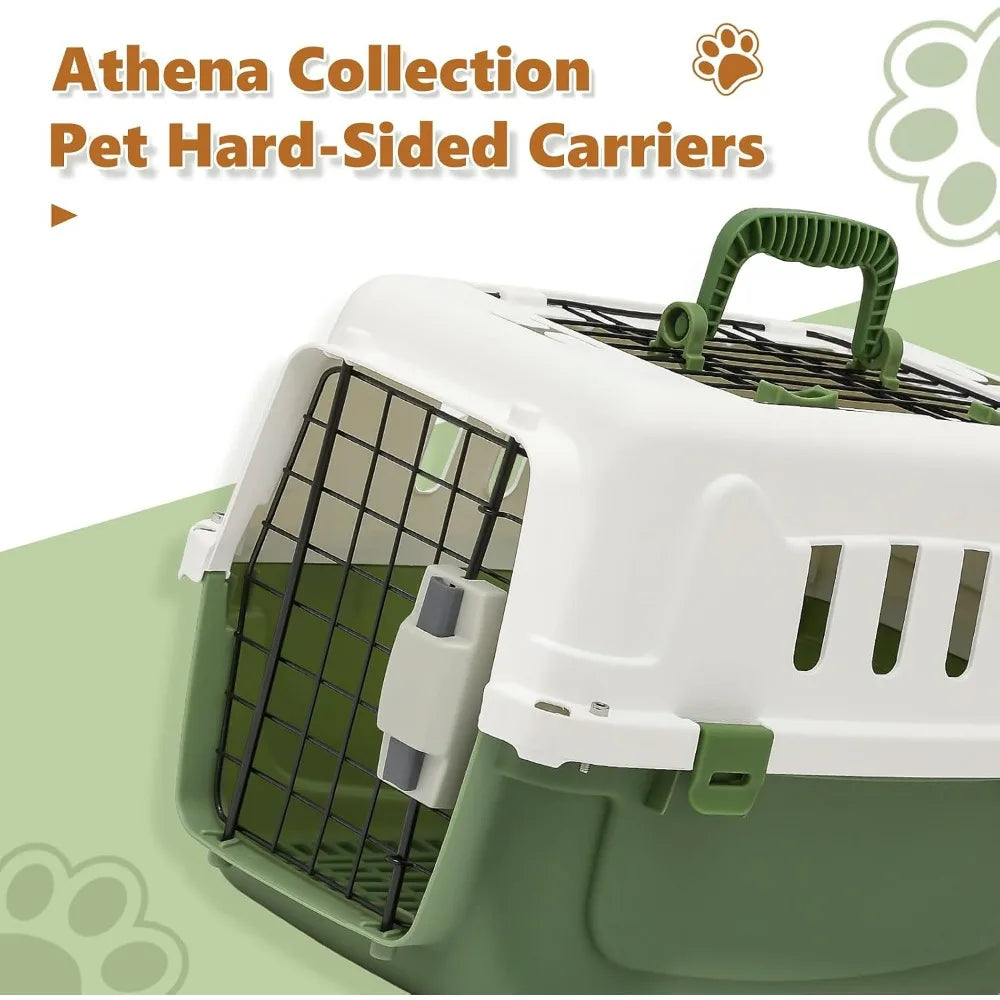 Athena Collection Hard Sided Pet Carrier Two Doors And Ventilation