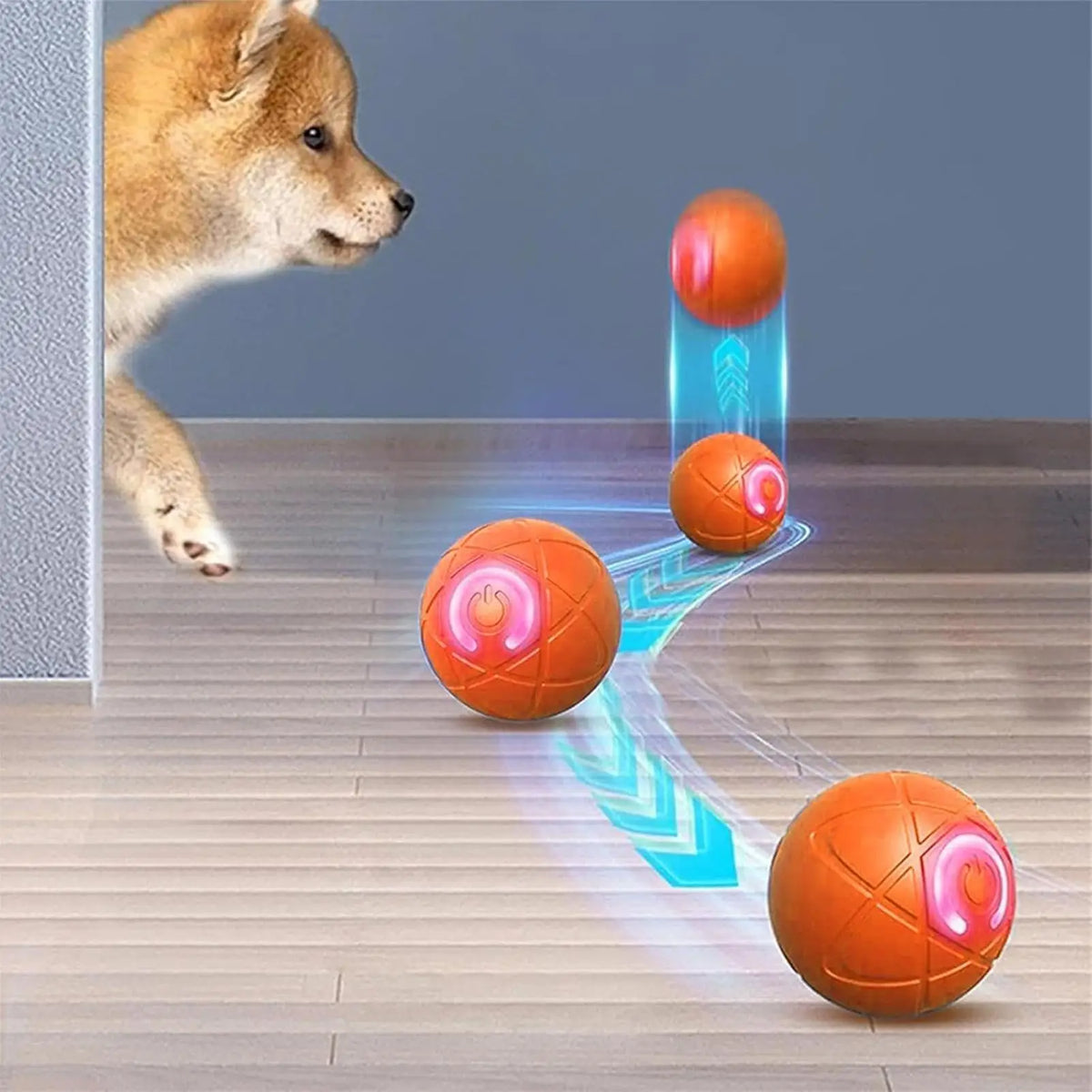 Interactive Plush Dog Toy For Aggressive Chewers Moving Ball