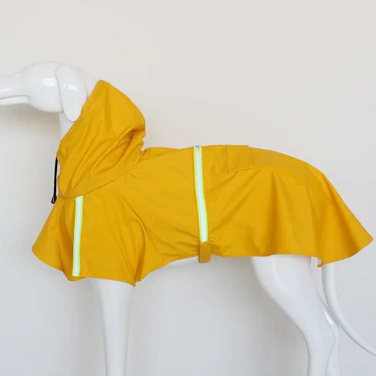 Waterproof Hooded Dog Raincoat With Reflective Details