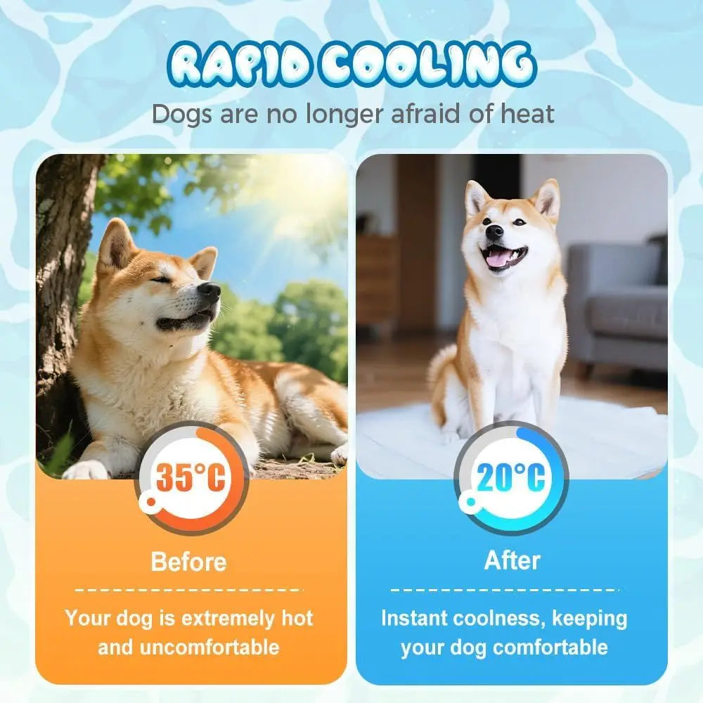 Washable Portable Cooling Mat For Dogs And Cats Summer Comfort