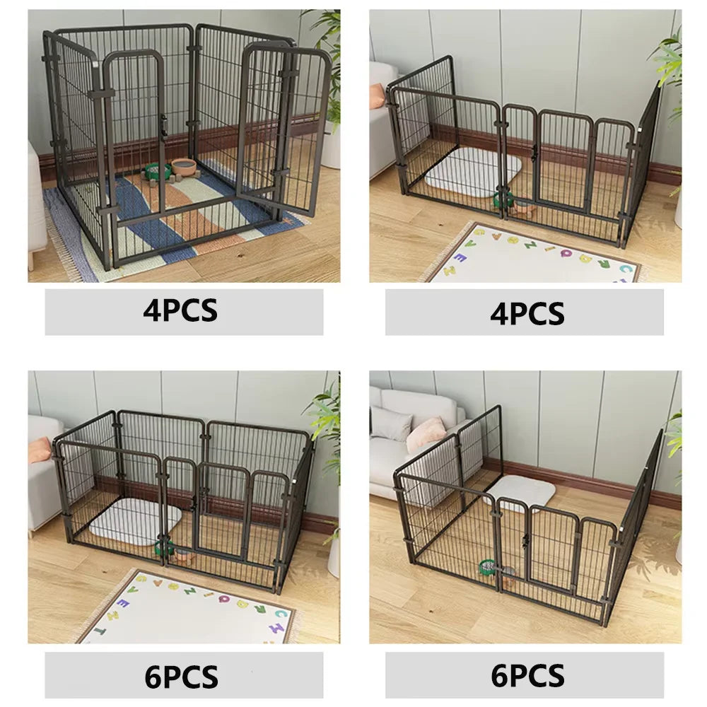 Foldable Stainless Steel Pet Playpen Fence for Dogs and Cats