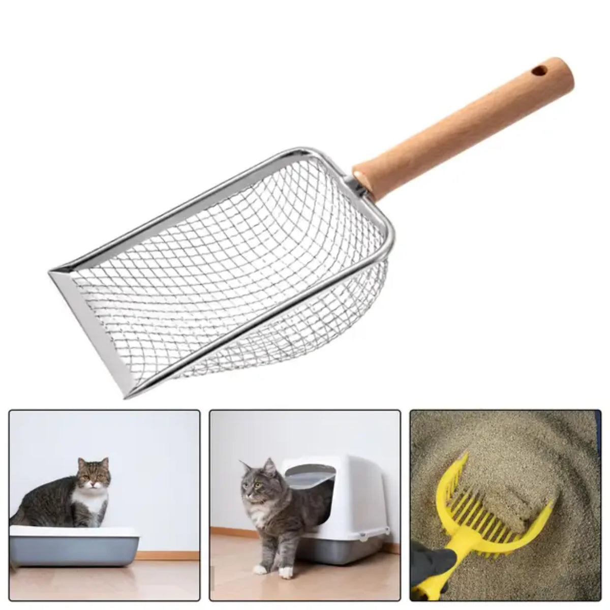 Durable Cat Litter Scooper With Fast Sifting Shovel