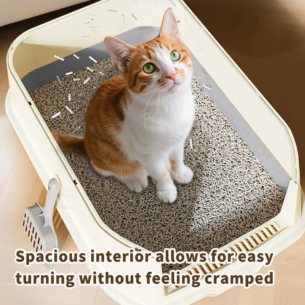 Double Door Cat Litter Box For Multi Cat Households