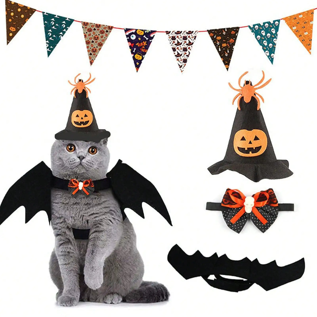 Halloween Pet Costume And Accessory Set For Fun Transformations