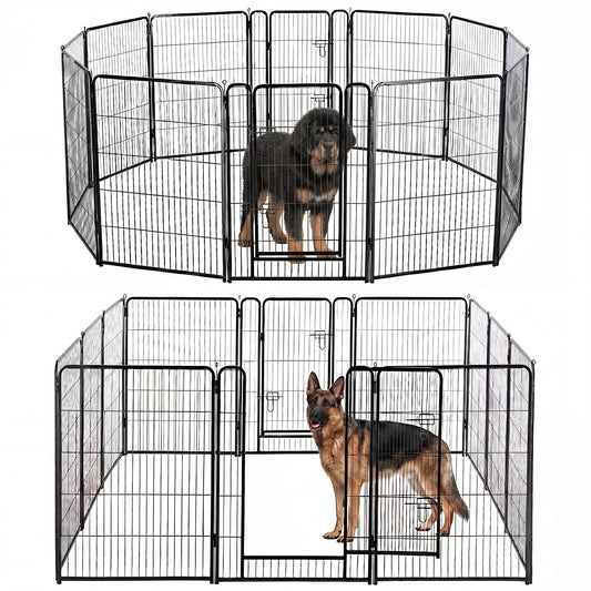 JHK Foldable Metal Dog Playpen for Indoor and Outdoor Exercise
