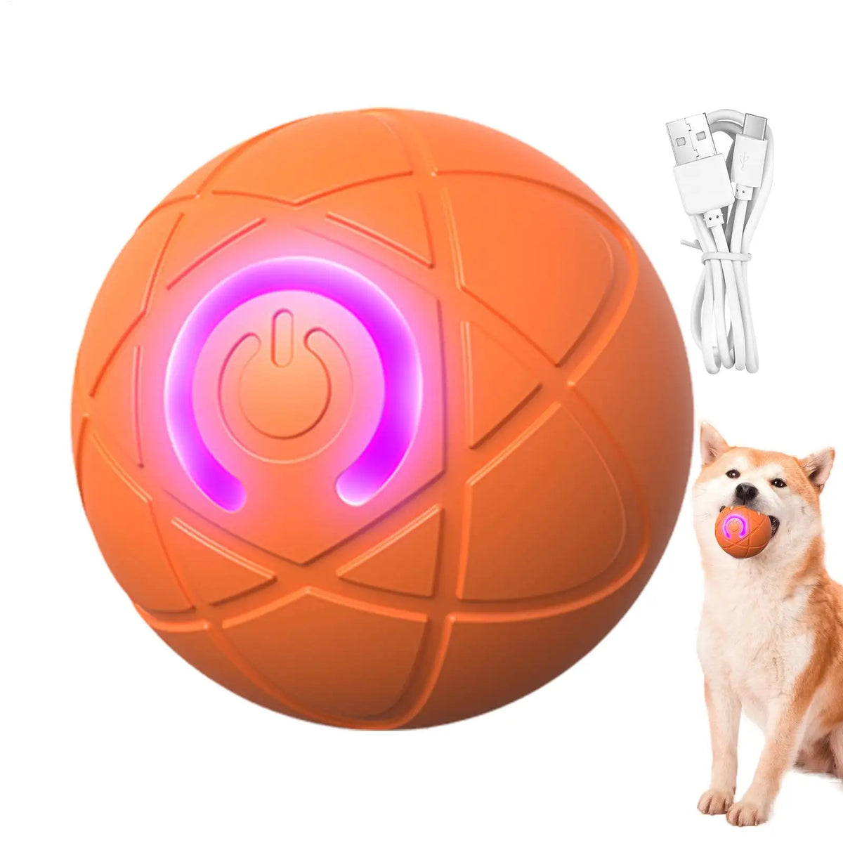 Interactive Plush Dog Toy For Aggressive Chewers Moving Ball