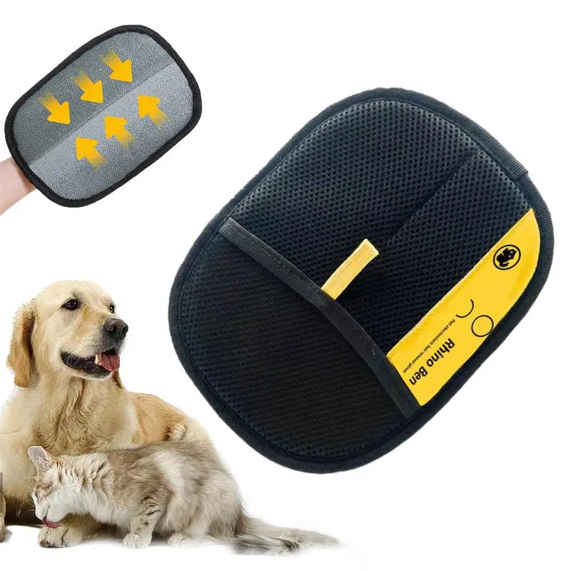 Reusable Pet Hair Remover Gloves With Lint Roller Grooming Tool