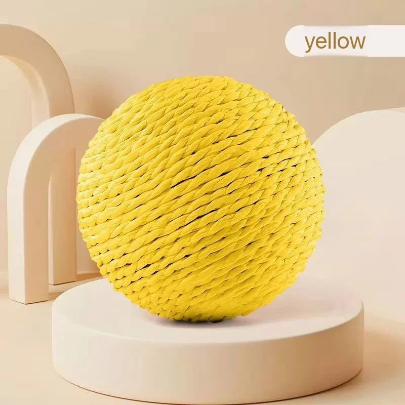 Sisal Cat Ball Toy for Interactive Scratching and Dental Care