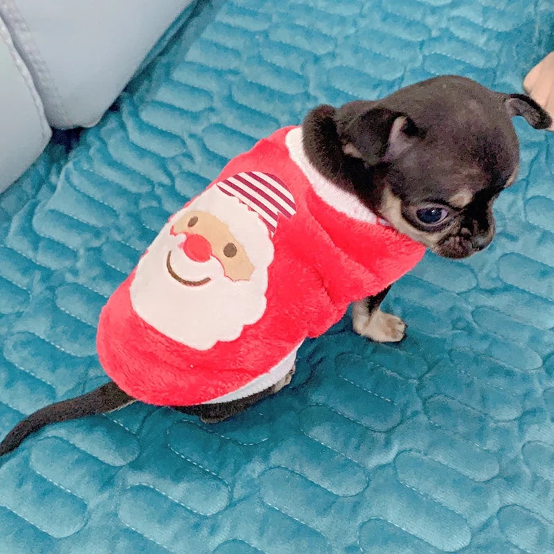 Cute Print Dog Sweater Warm Fleece Pullover For Small Dogs
